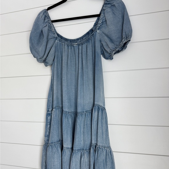 NEW, Mustard Seed, Chambray/Denim Short Sleeved Dress, Size Small - Picture 16 of 16